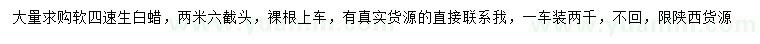 求購(gòu)4公分速生白蠟