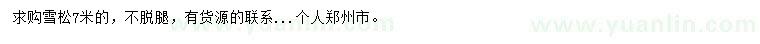 求購7米雪松