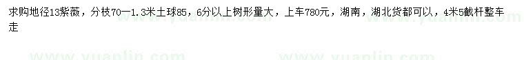 求購地徑13公分紫薇