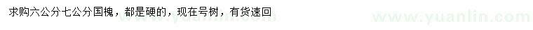 求購(gòu)6、7公分國(guó)槐