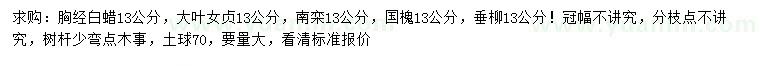 求購白蠟、大葉女貞、南欒等