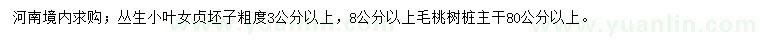 求購(gòu)3公分以上叢生小葉女貞、8公分以上毛桃樹(shù)樁