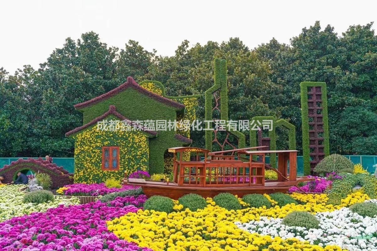 成都仿真植物綠雕 仿真草皮動(dòng)物雕塑造型