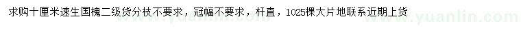求購10公分速生國(guó)槐