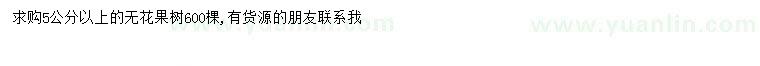 求購5公分以上無花果樹