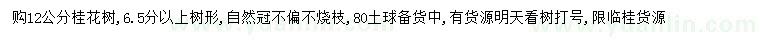 求購(gòu)12公分桂花