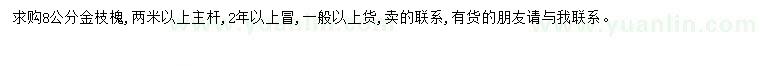 求購8公分金枝槐