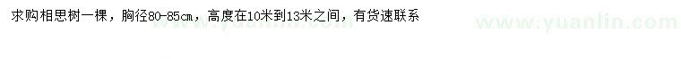 求購胸徑80-85公分相思樹
