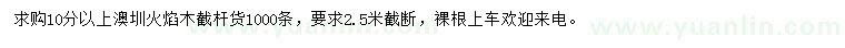 求購(gòu)10公分以上澳洲火焰木