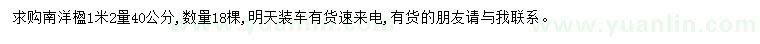 求購(gòu)胸徑40公分南洋楹