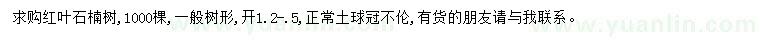 求購紅葉石楠