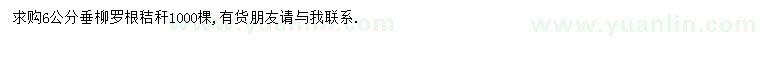 求購6公分垂柳