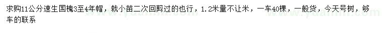 求購11公分速生國槐