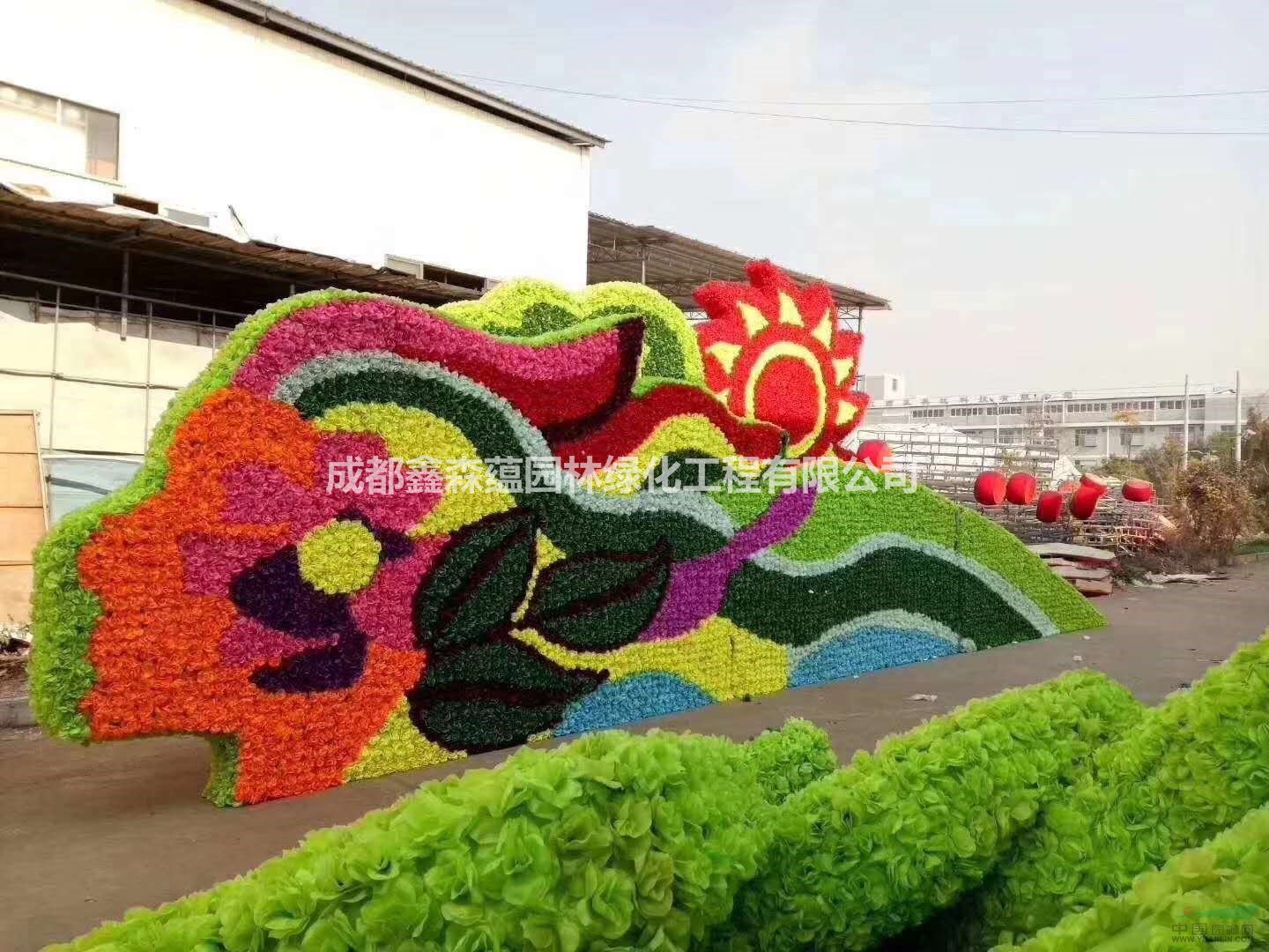 成都仿真綠雕廠 我要定制雕塑 假植物花壇造型