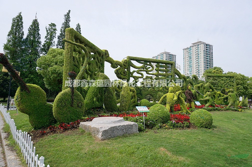 仿真蝸牛綠雕 成都雕塑造型廠家 假植物海洋世界造型 