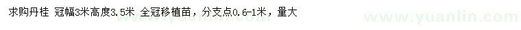 求購冠幅3米丹桂