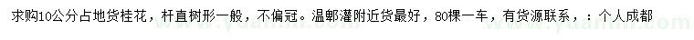 求購10公分桂花