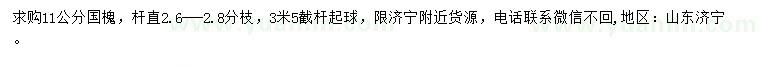 求購11公分國槐