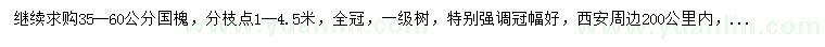 求購35-60公分國槐