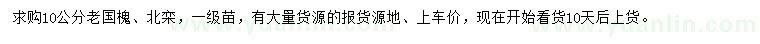 求購10公分老國槐、北欒