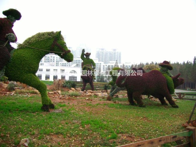 成都真植物造型 真植物花海造型 真植物立體花壇雕塑