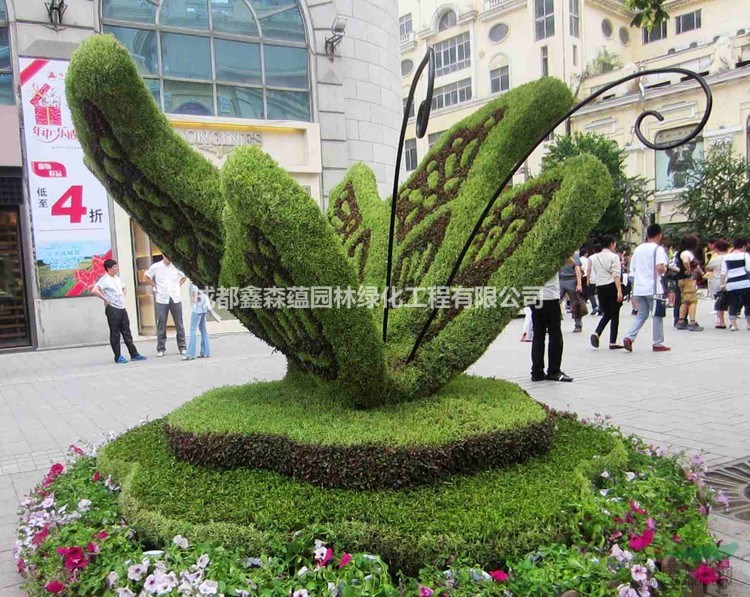 真植物景觀雕塑 成都真植物花壇造型 四川真植物幾何造型