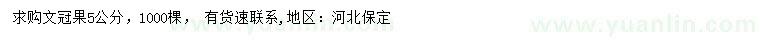 求購5公分文冠果