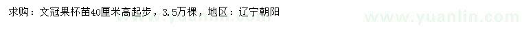 求購(gòu)高40公分起步文冠果