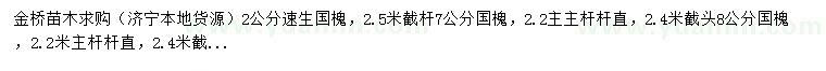 求購(gòu)2公分速生國(guó)槐、7/8公分國(guó)槐
