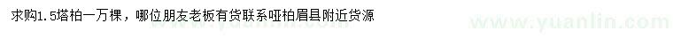求購1.5米塔柏