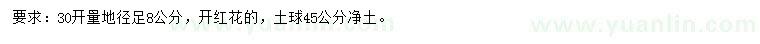 求購地徑8公分紫薇