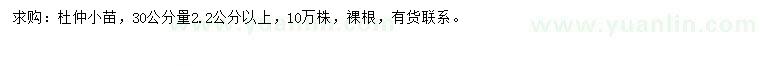 求購30公分量2.2公分以上杜仲