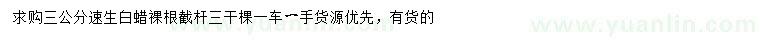求購(gòu)3公分速生白蠟