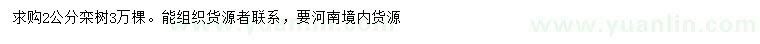 求購(gòu)2公分欒樹(shù)