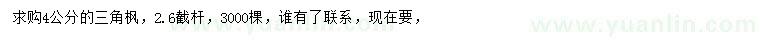 求購4公分三角楓