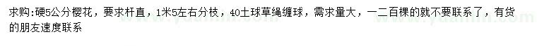 求購5公分櫻花