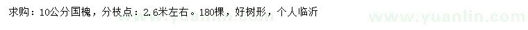 求購10公分國槐