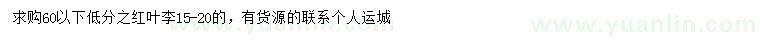 求購(gòu)紅葉李