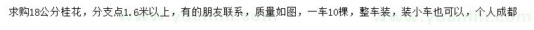 求購(gòu)18公分桂花