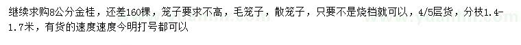 求購8公分金桂