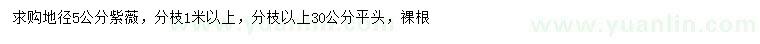 求購地徑5公分紫薇