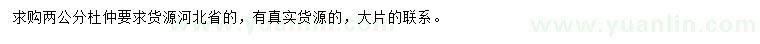 求購2公分杜仲