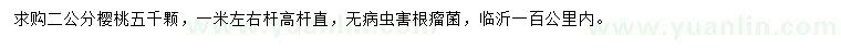 求購2公分櫻桃