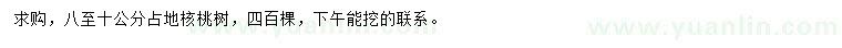 求購8-10公分核桃樹
