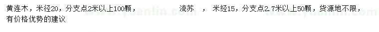 求購米徑20公分黃連木、15公分流蘇
