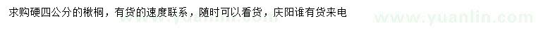 求購4公分楸桐