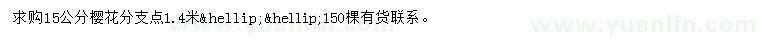 求購15公分櫻花