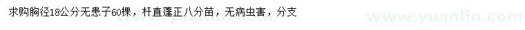 求購(gòu)胸徑18公分無(wú)患子