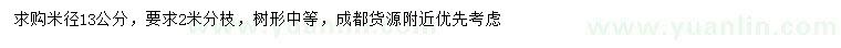 求購(gòu)米徑13公分元寶楓