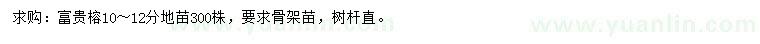 求購(gòu)10-12公分富貴榕